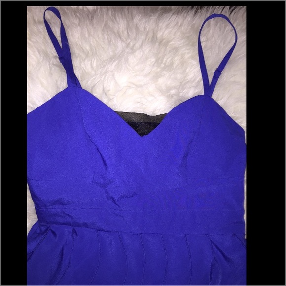 Sz.M F21 Ruffled Blue Mini Dress - Picture 3 of 4